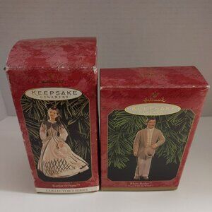 1999 Hallmark Gone with the Wind Ornaments Scarlett & Rhett Christmas